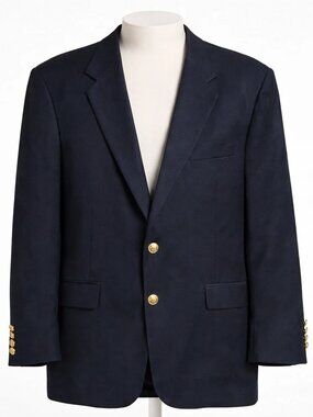 Arnold Palmer Executive Collection Sport Coat Mens 50L Black Blazer Gold Button